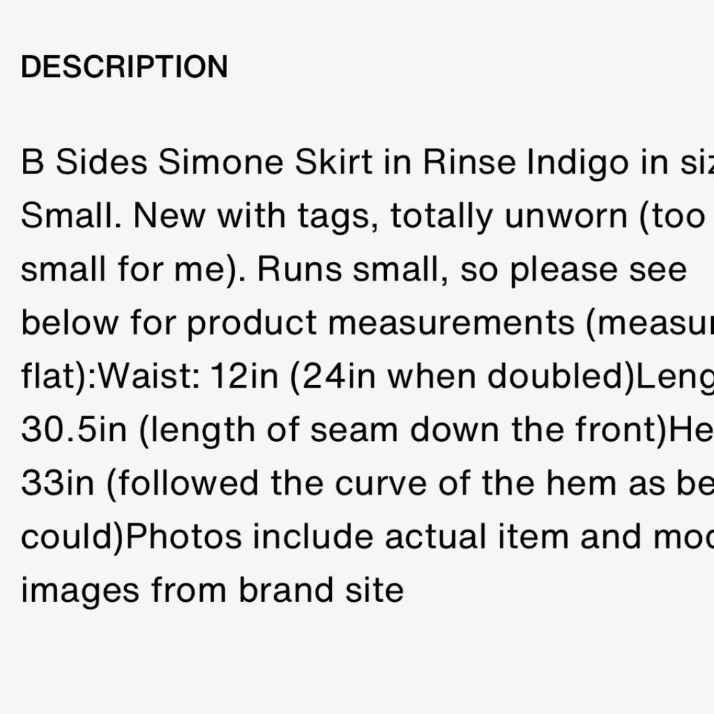 B Sides Simone skirt in Rinse Indigo - Picture 11 of 11